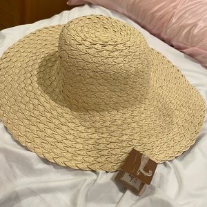Sun floppy hat! Tan, brand new